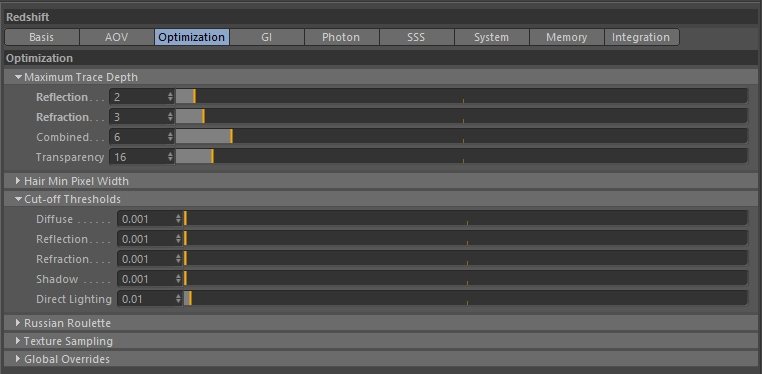 Limit Ray Bounces Redshift - How to Render faster